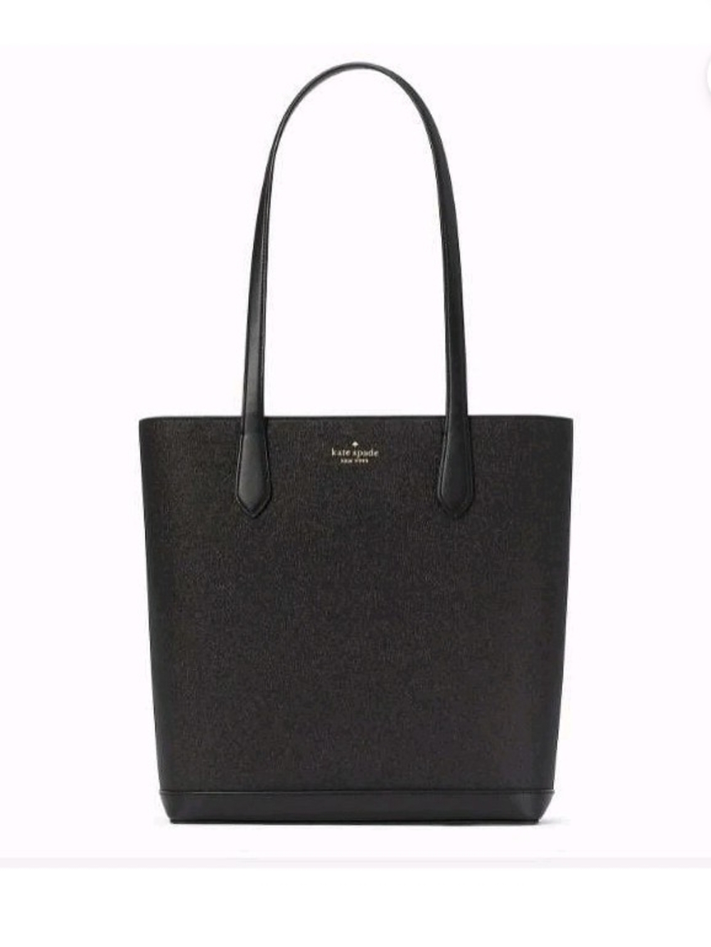 kate spade Black Tinsel By Leather Tote (Flaw)
